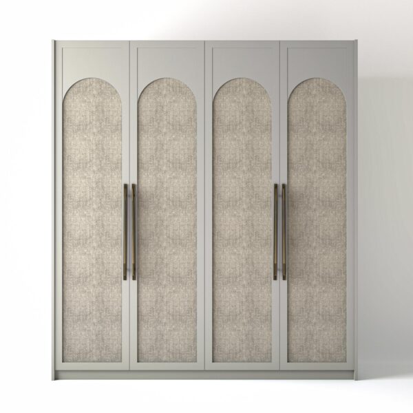 Painted Freestanding wardrobe on a white studio background
