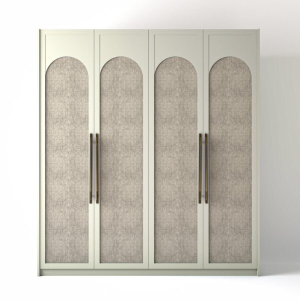 Painted Freestanding wardrobe on a white studio background