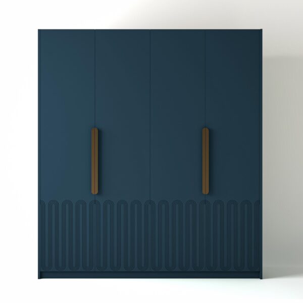 Painted Freestanding wardrobe on a white studio background