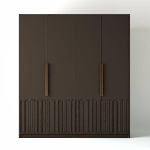 Painted Freestanding wardrobe on a white studio background
