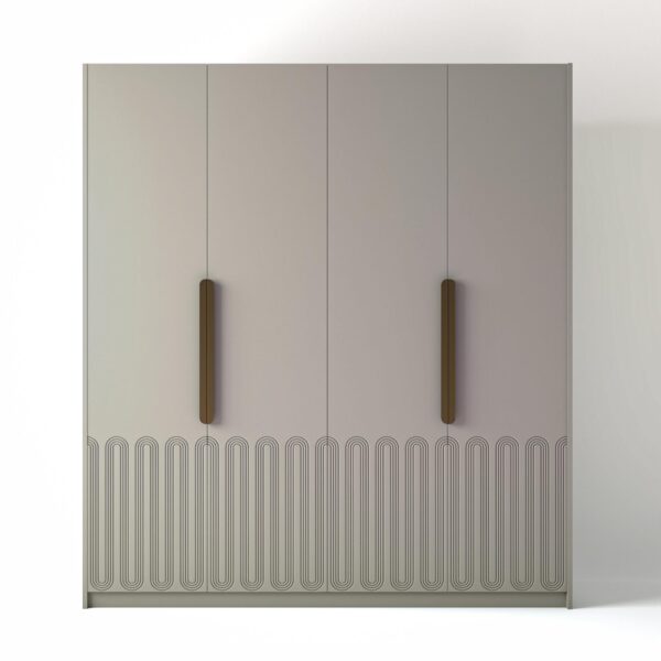 Painted Freestanding wardrobe on a white studio background