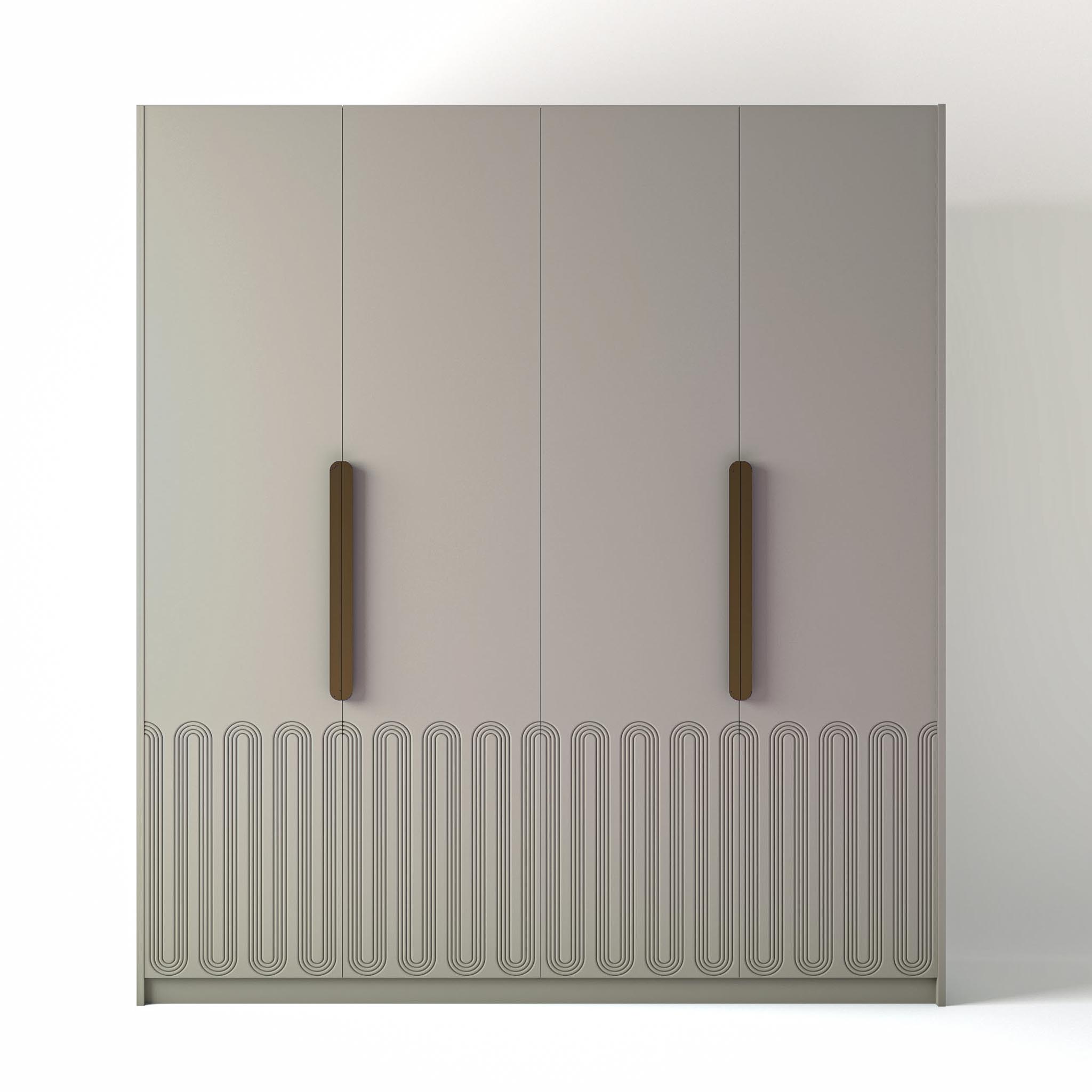 Painted Freestanding wardrobe on a white studio background