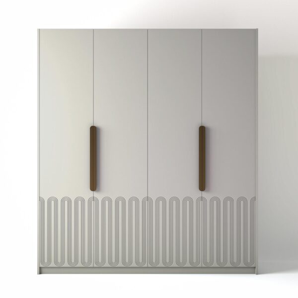 Painted Freestanding wardrobe on a white studio background