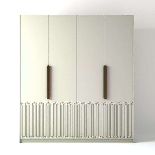 Painted Freestanding wardrobe on a white studio background
