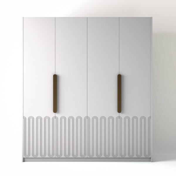 Painted Freestanding wardrobe on a white studio background