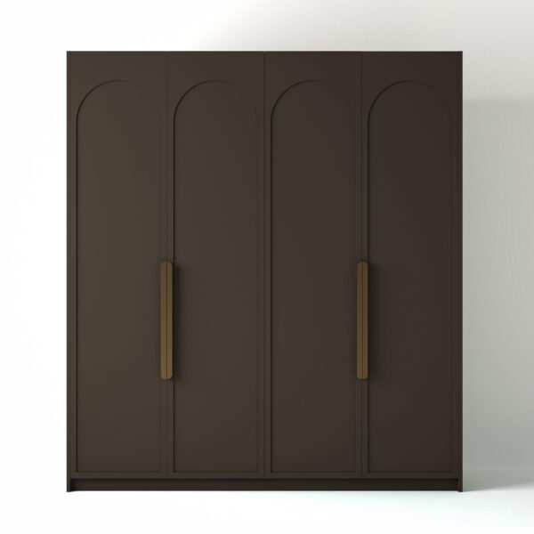 Painted Freestanding wardrobe on a white studio background
