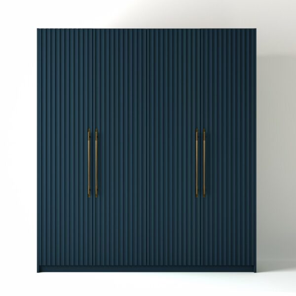 Painted Freestanding wardrobe on a white studio background