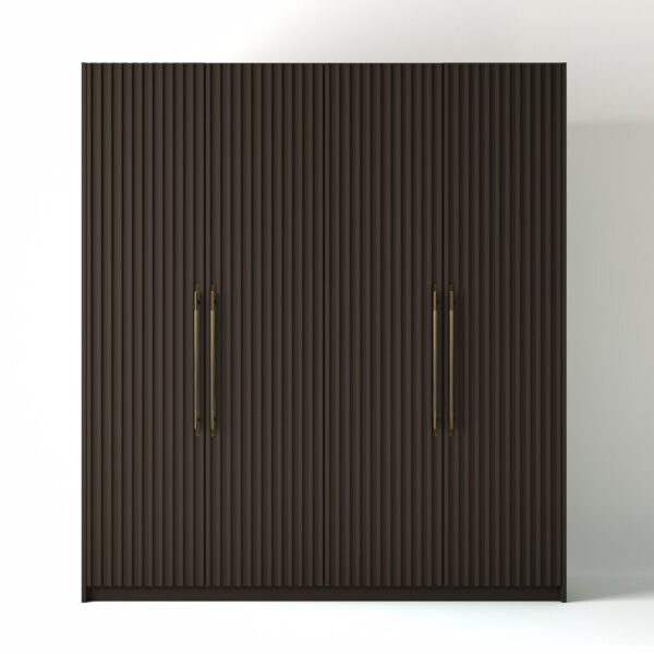 Painted Freestanding wardrobe on a white studio background