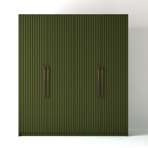 Painted Freestanding wardrobe on a white studio background