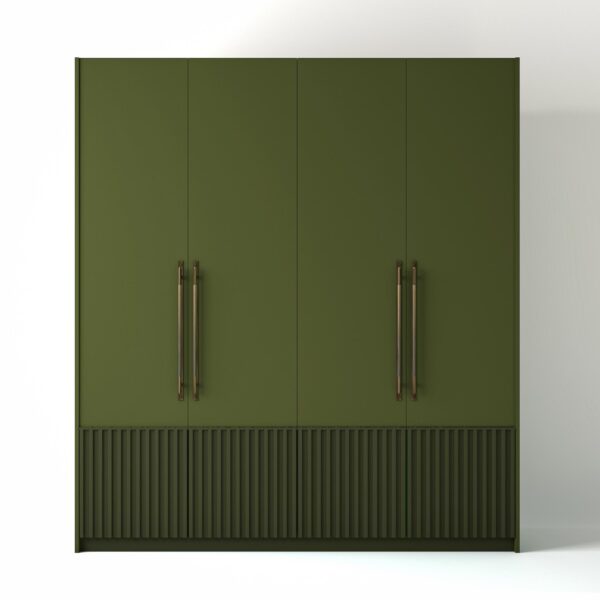 Painted Freestanding wardrobe on a white studio background