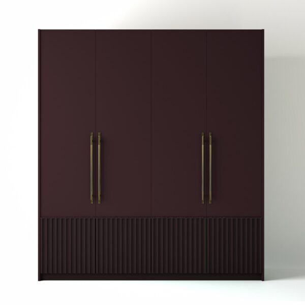 Painted Freestanding wardrobe on a white studio background