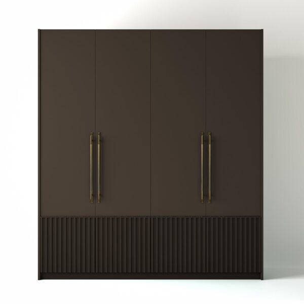 Painted Freestanding wardrobe on a white studio background