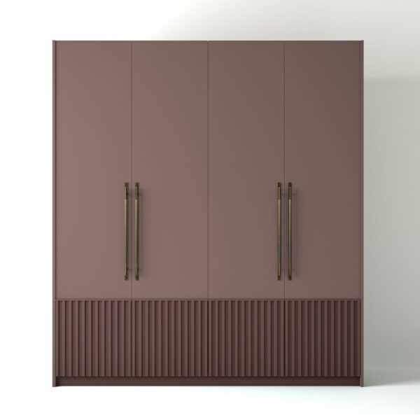 Painted Freestanding wardrobe on a white studio background