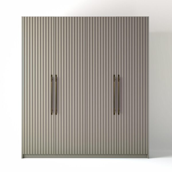 Painted Freestanding wardrobe on a white studio background