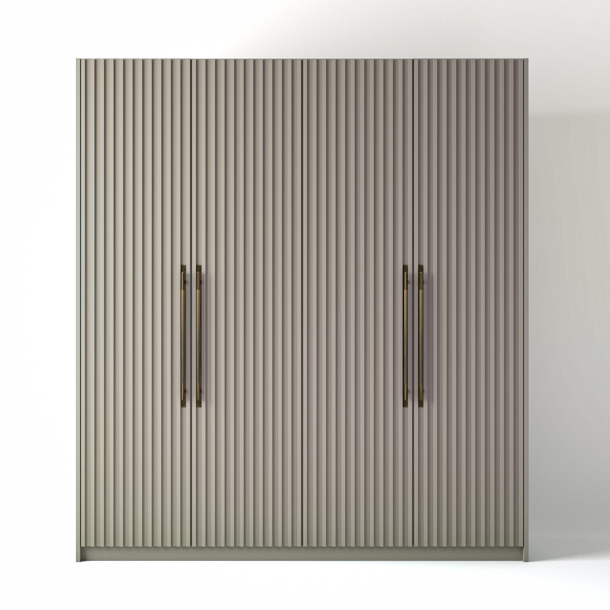 Painted Freestanding wardrobe on a white studio background
