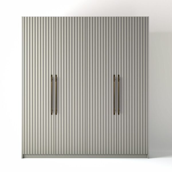 Painted Freestanding wardrobe on a white studio background