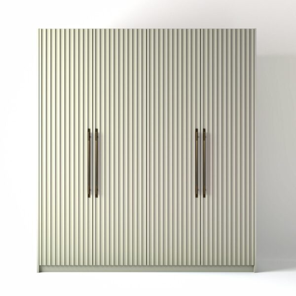 Painted Freestanding wardrobe on a white studio background