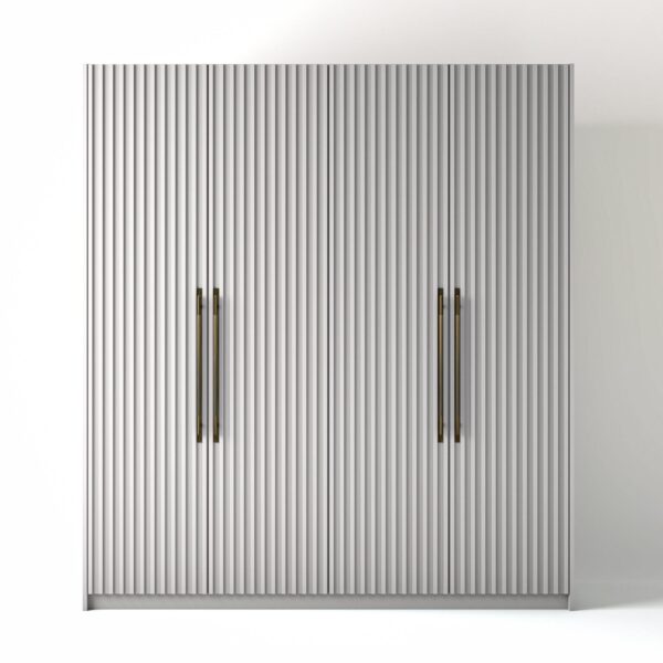 Painted Freestanding wardrobe on a white studio background