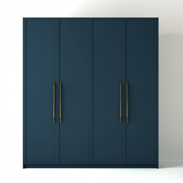 Painted Freestanding wardrobe on a white studio background