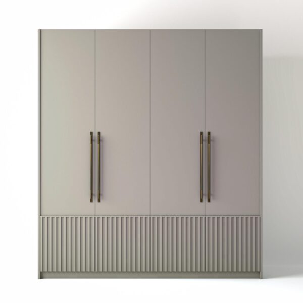Painted Freestanding wardrobe on a white studio background