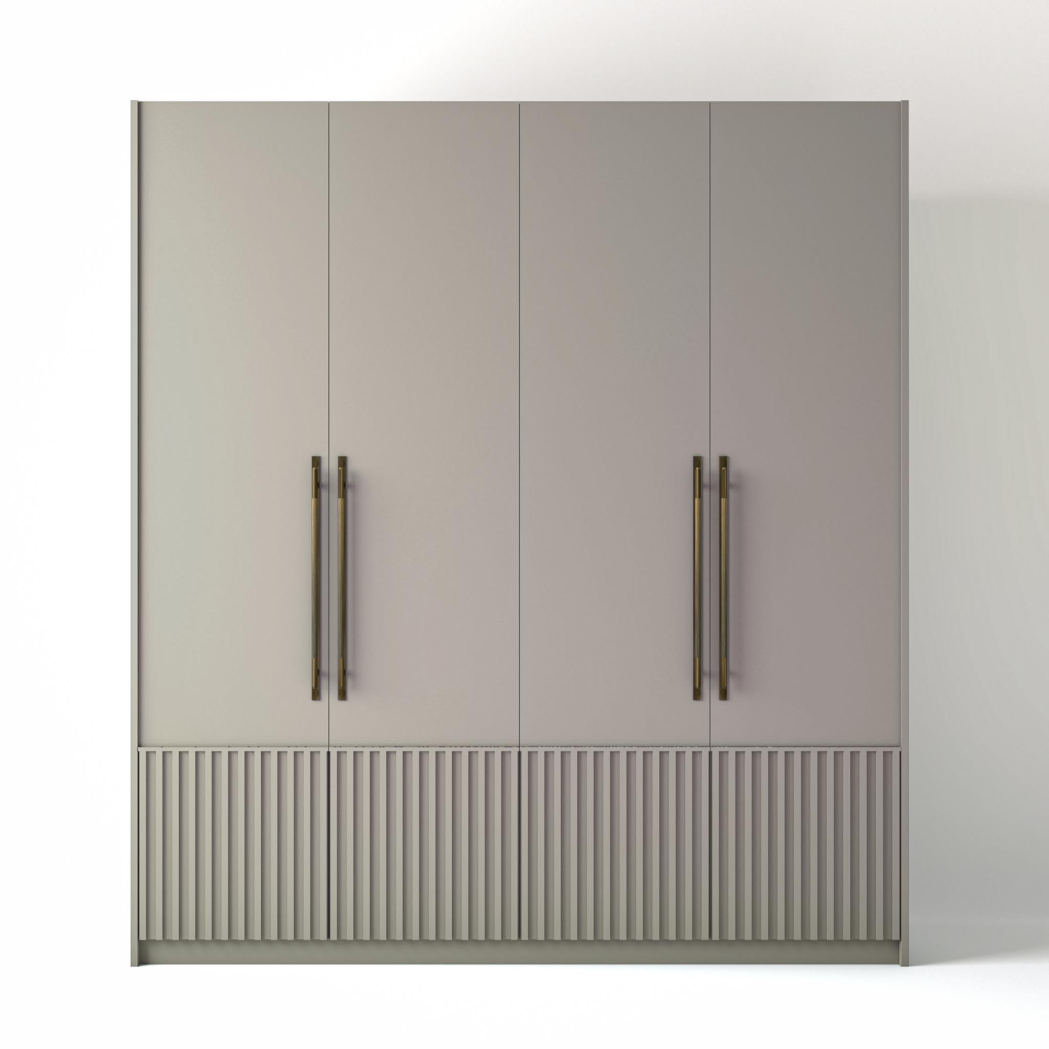 Painted Freestanding wardrobe on a white studio background