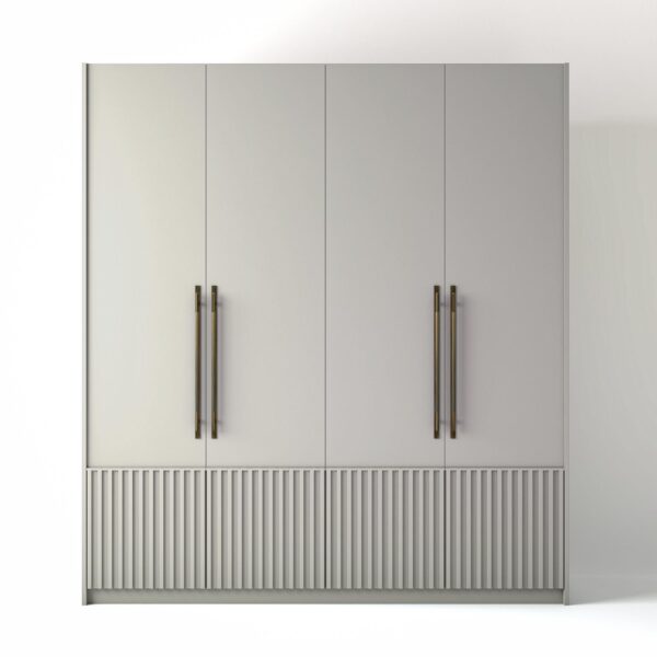Painted Freestanding wardrobe on a white studio background