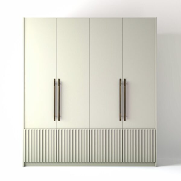 Painted Freestanding wardrobe on a white studio background