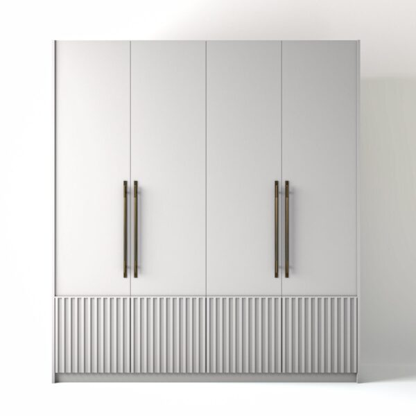 Painted Freestanding wardrobe on a white studio background