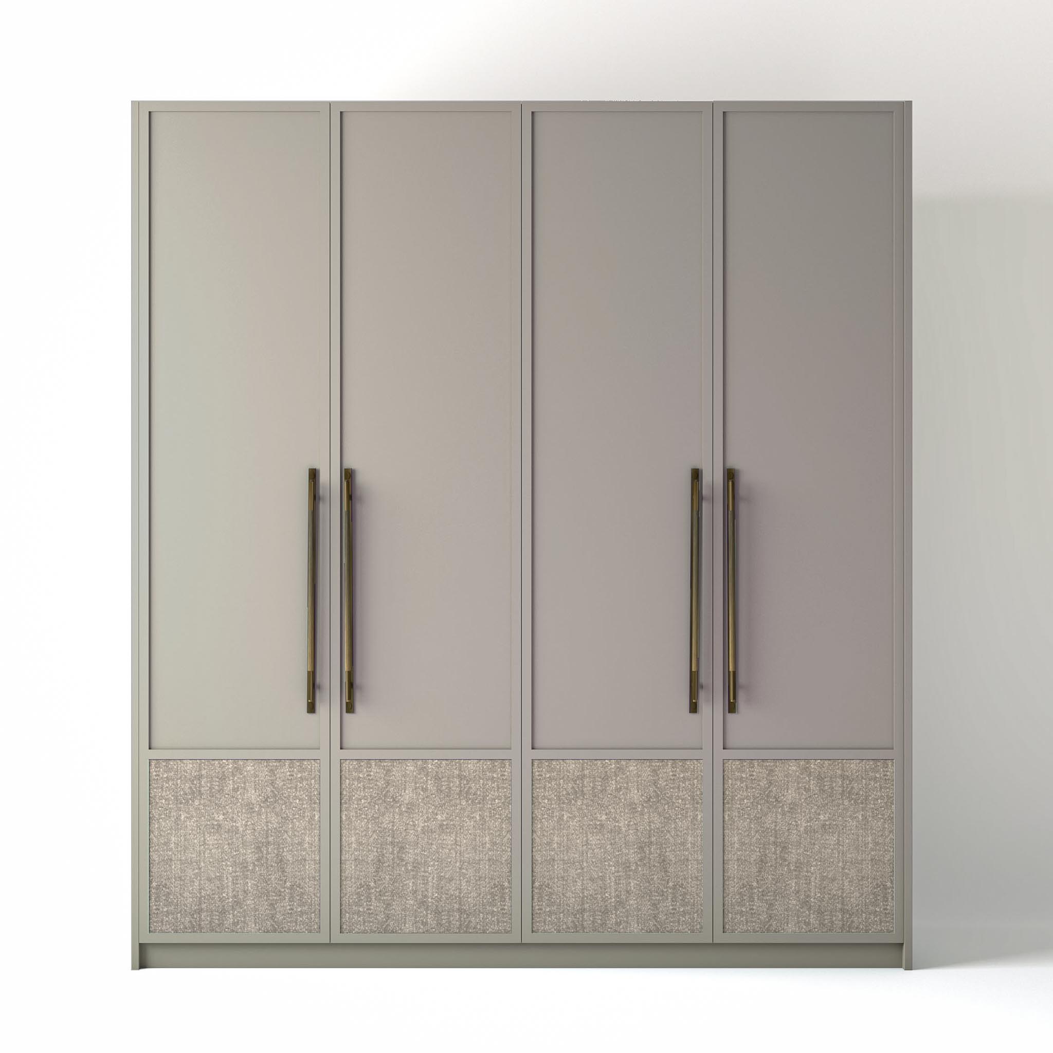 Painted Freestanding wardrobe on a white studio background