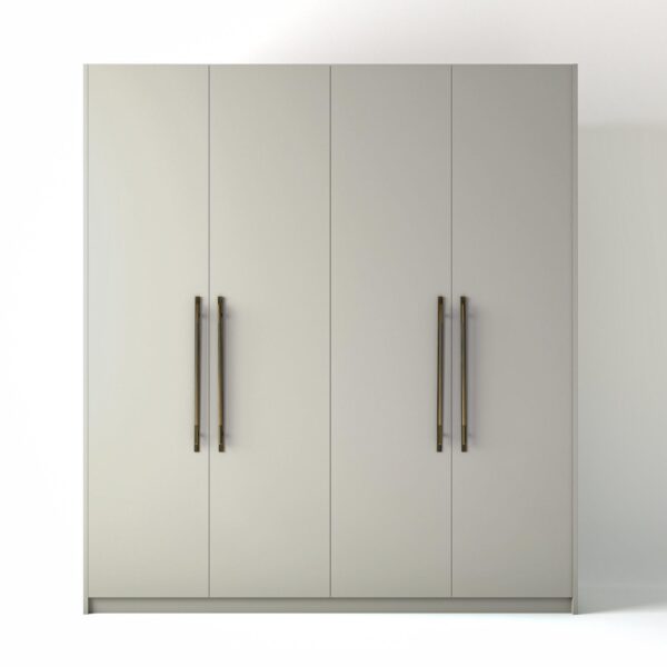 Painted Shaker Style Freestanding wardrobe on a white studio background