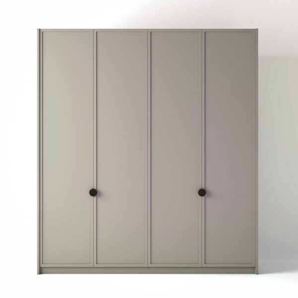 Painted Shaker Style Freestanding wardrobe on a white studio background