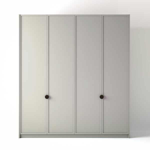 Painted Shaker Style Freestanding wardrobe on a white studio background