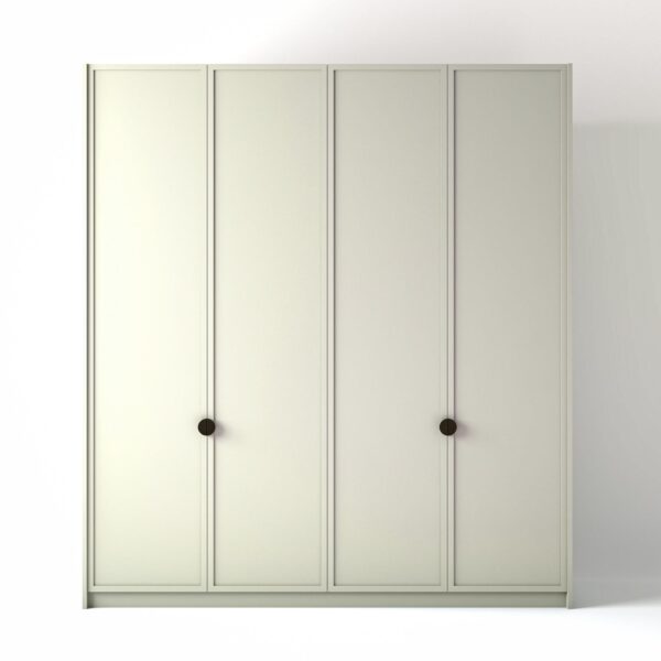 Painted Shaker Style Freestanding wardrobe on a white studio background