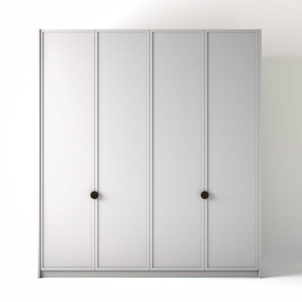Painted Shaker Style Freestanding wardrobe on a white studio background