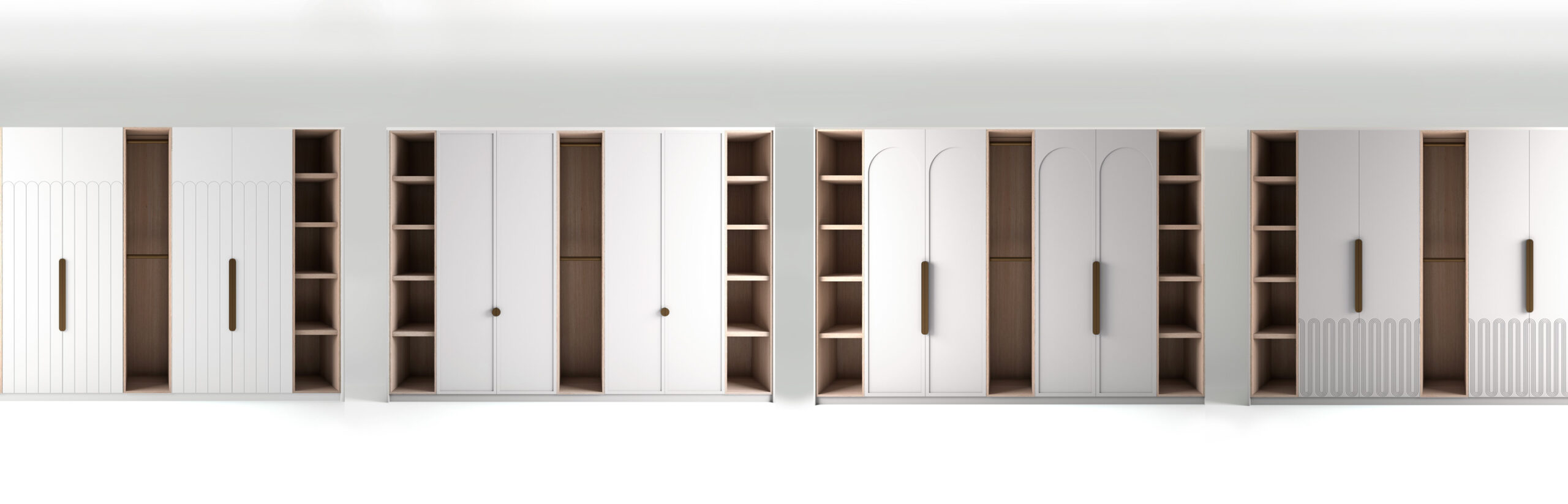 A white closets with shelves