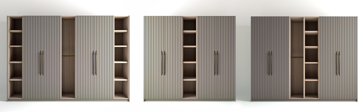 Wardrobe-Units-Ribbed-Door-Style-White Background